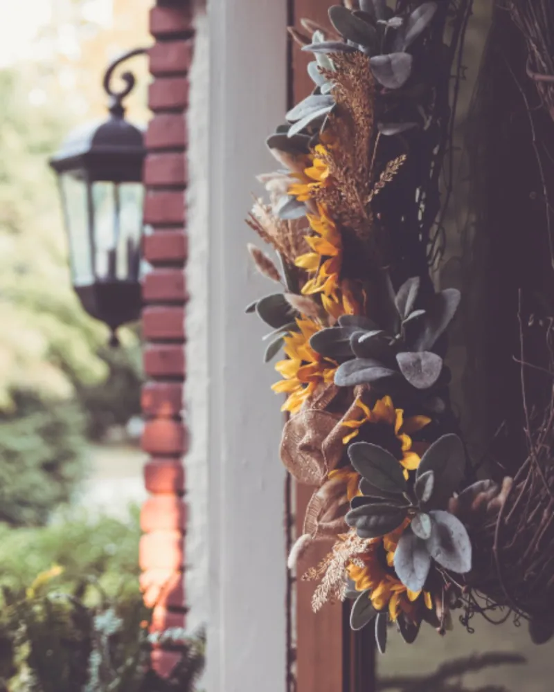 Autumn Leaf Wreath with Berries