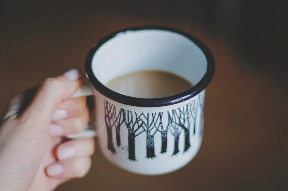 Birchwood Print Enamel Mug