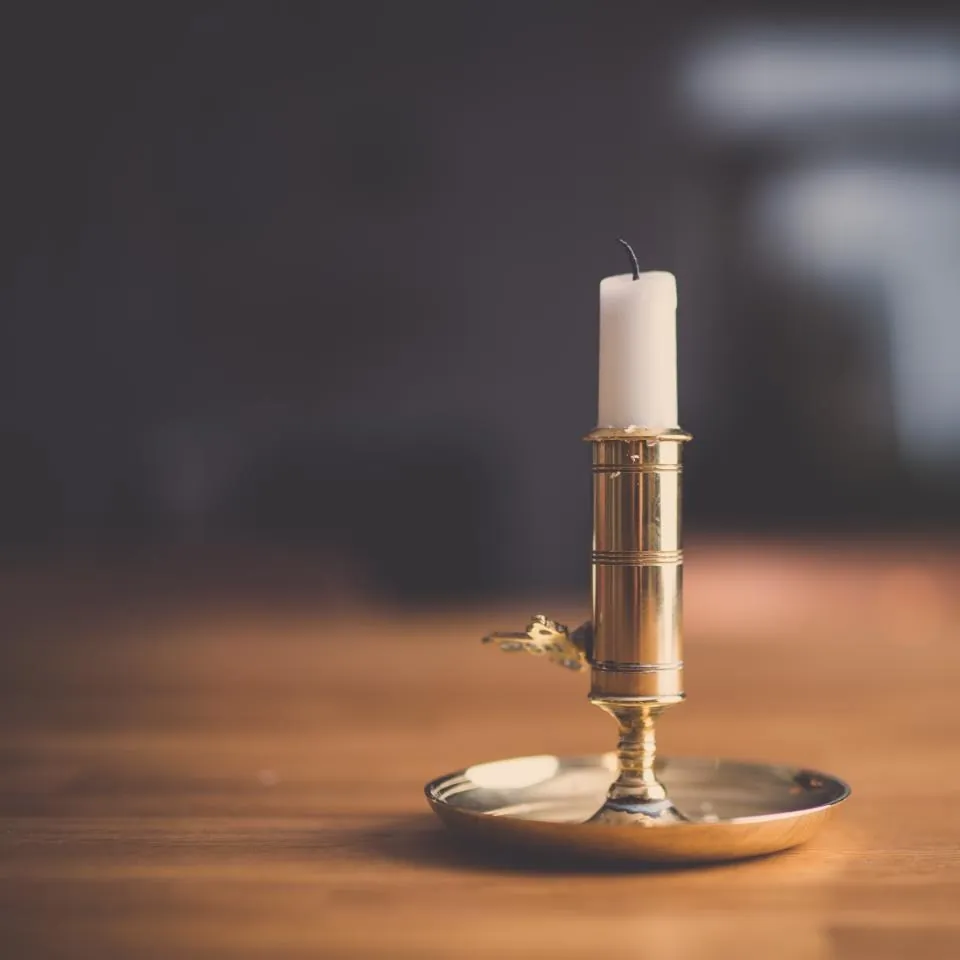 Brass Chamberstick with Handle
