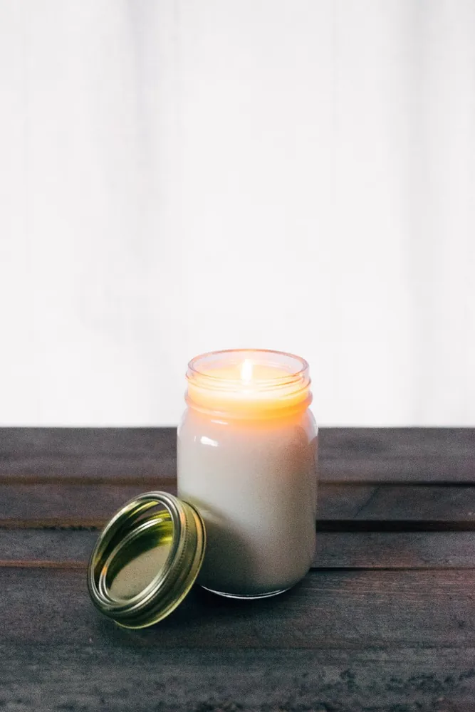 Brass-Lid Soy Candle, 8 oz
