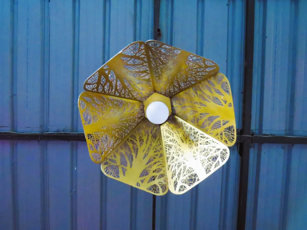 Brass Petal Pendant