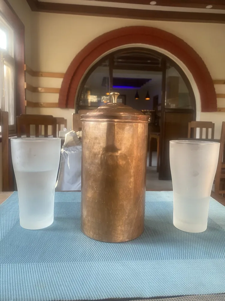 Copper Water Jug with Tumblers