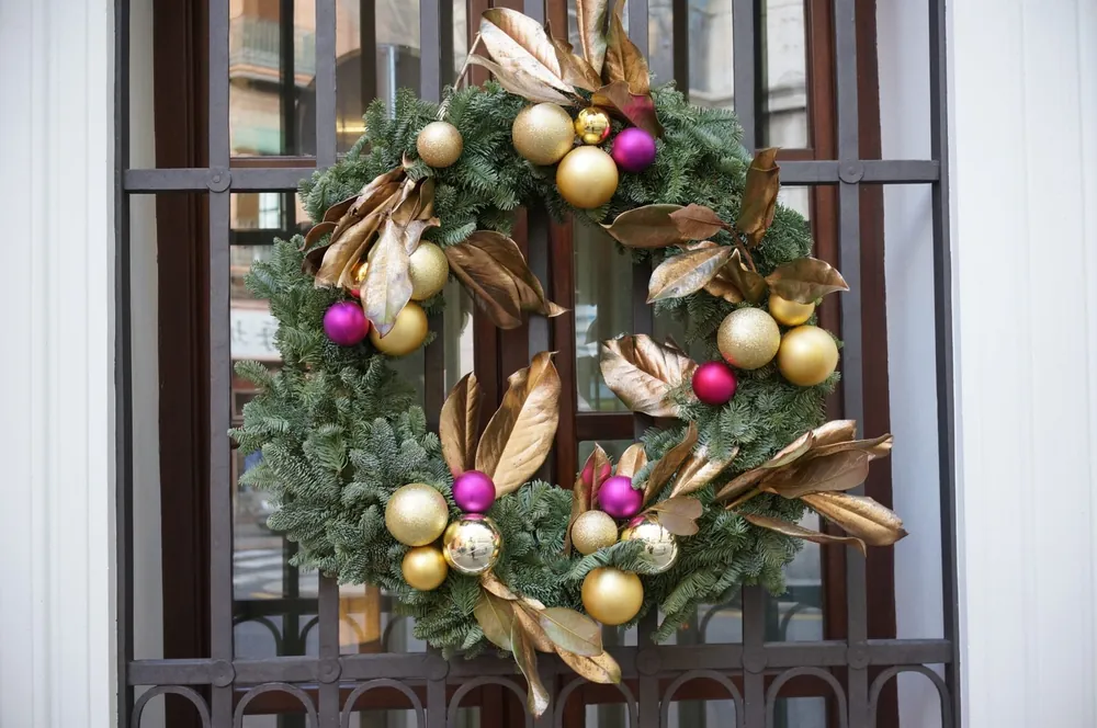 Gold Ornament Wreath