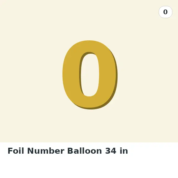 Foil Number Balloon 34 in