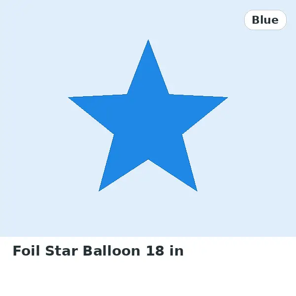 Foil Star Balloon 18 in - Blue
