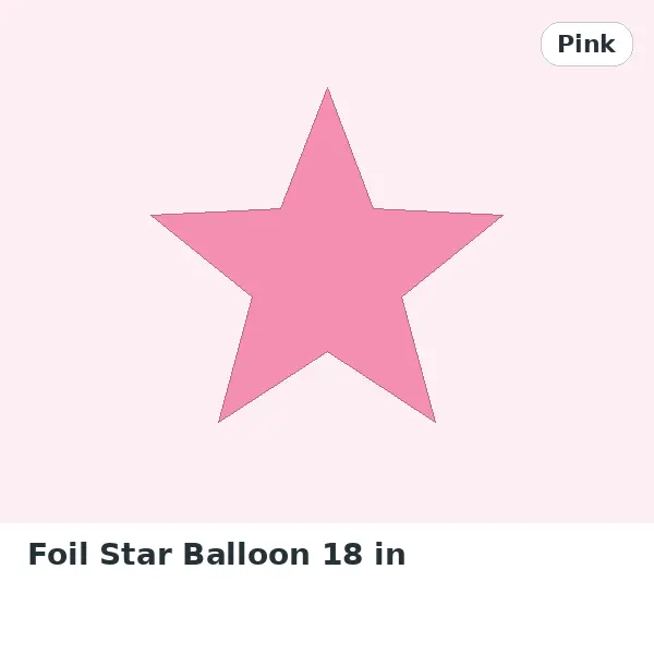 Foil Star Balloon 18 in - Pink