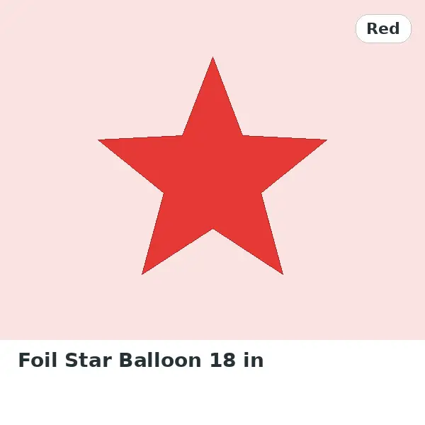 Foil Star Balloon 18 in - Red