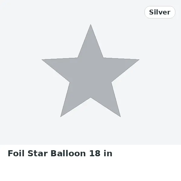 Foil Star Balloon 18 in - Silver
