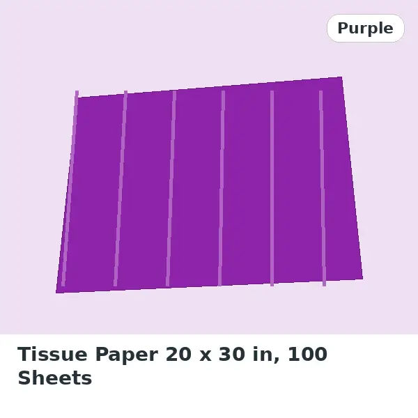 Tissue Paper 20 x 30 in, 100 Sheets - Purple