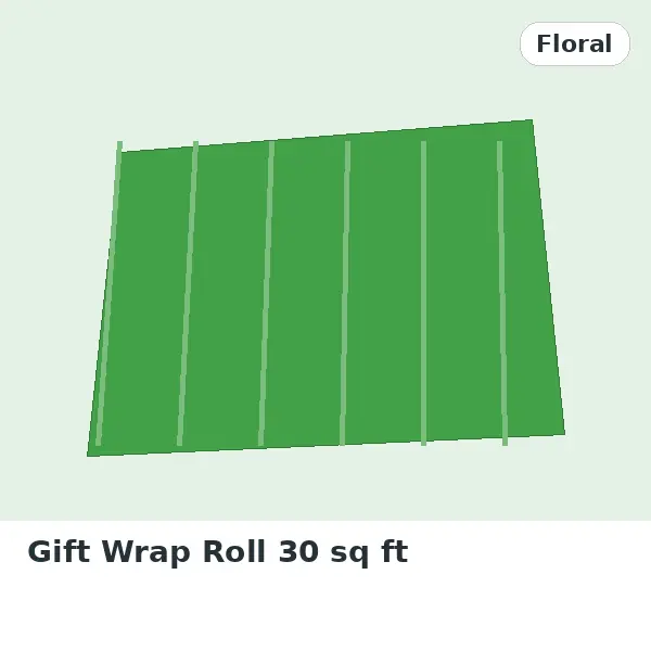 Gift Wrap Roll 30 sq ft - Floral