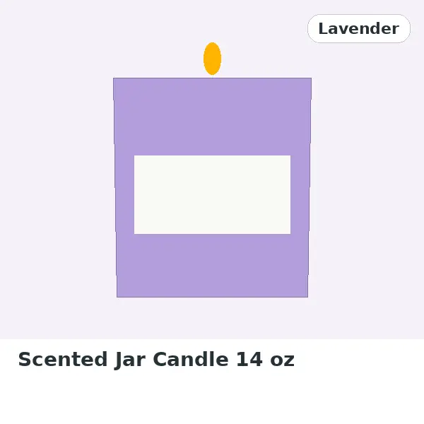 Scented Jar Candle 14 oz - Lavender