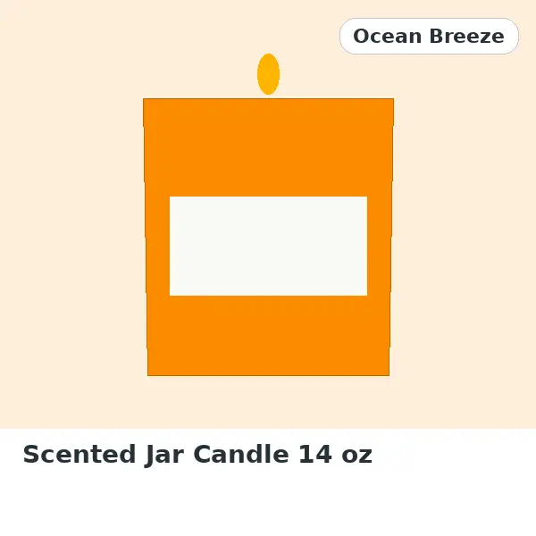 Scented Jar Candle 14 oz - Ocean Breeze