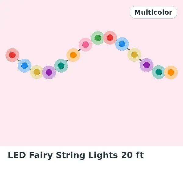 LED Fairy String Lights 20 ft - Multicolor