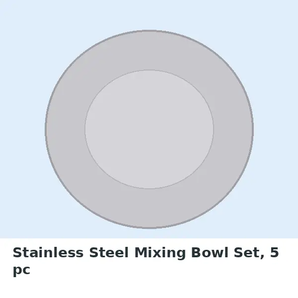 Stainless Steel Mixing Bowl Set, 5 pc