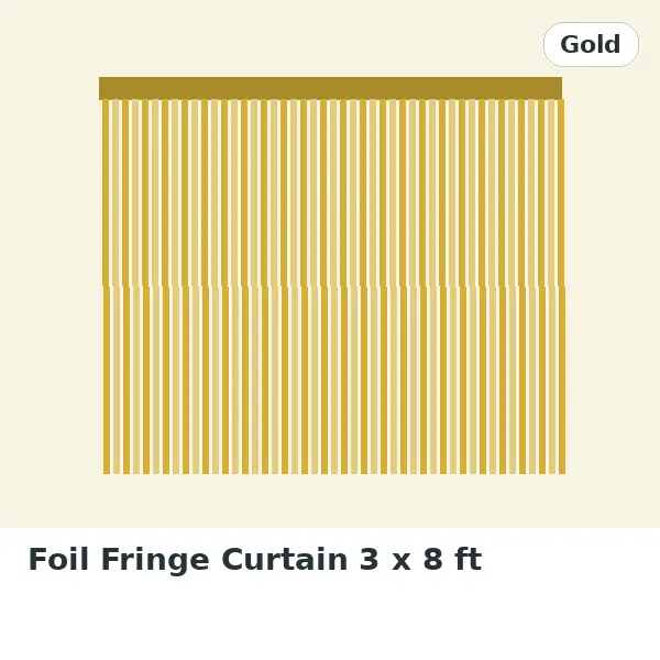 Foil Fringe Curtain 3 x 8 ft