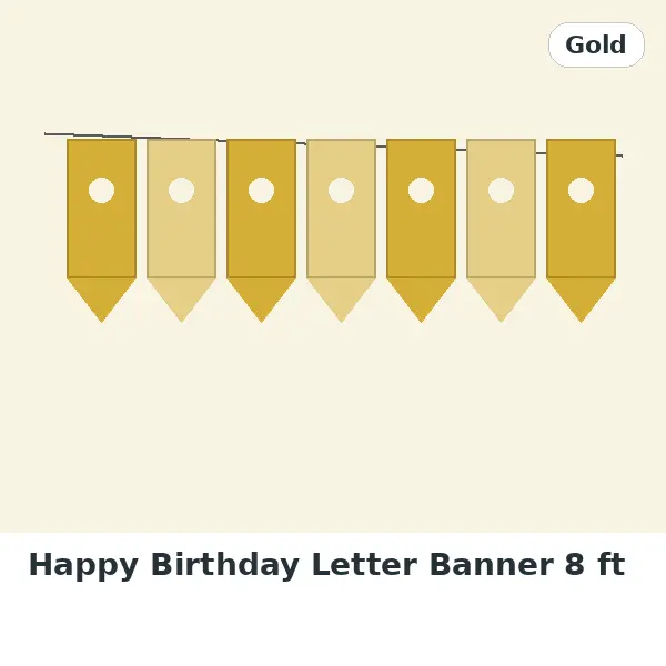 Happy Birthday Letter Banner 8 ft