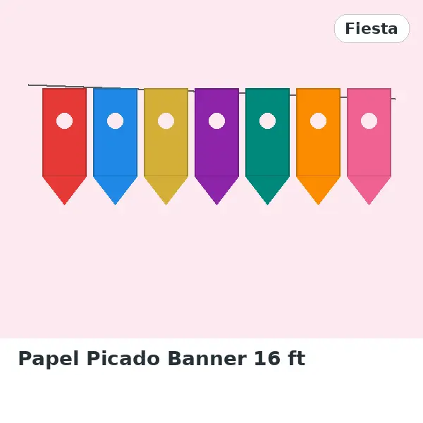 Papel Picado Banner 16 ft