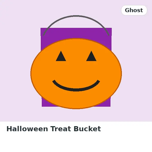 Halloween Treat Bucket - Ghost