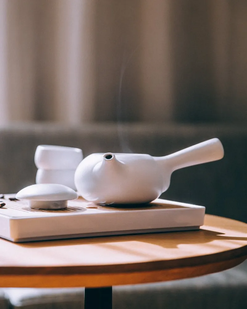 Modern White Side-Handle Teapot