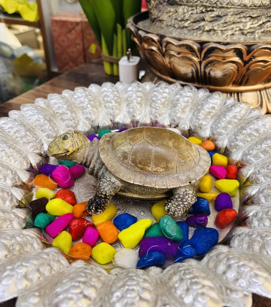 Mother-of-Pearl Dish with Glass Pebbles