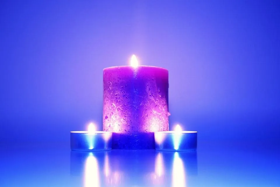 Purple Pillar Candle, Large