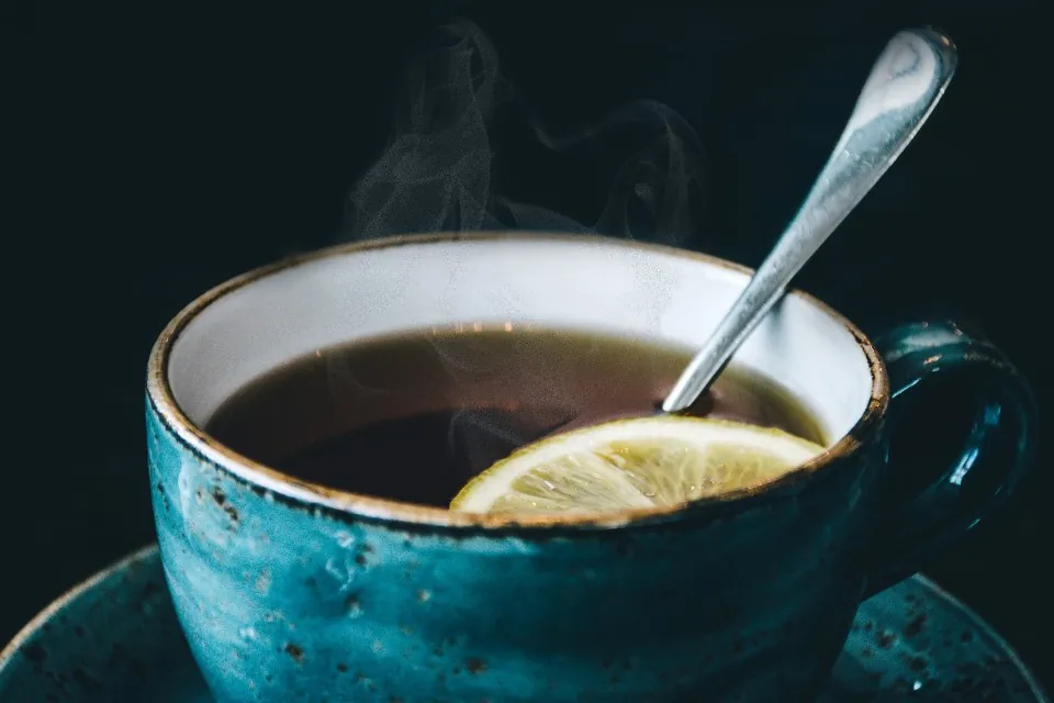 Reactive Glaze Teal Teacup