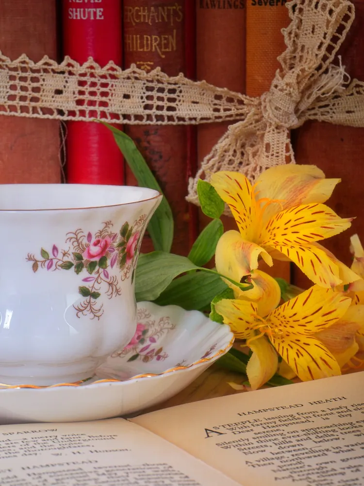 Rosebud Bone China Teacup & Saucer