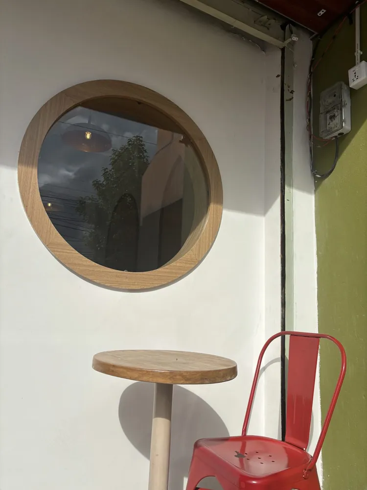 Round Wood Porthole Mirror