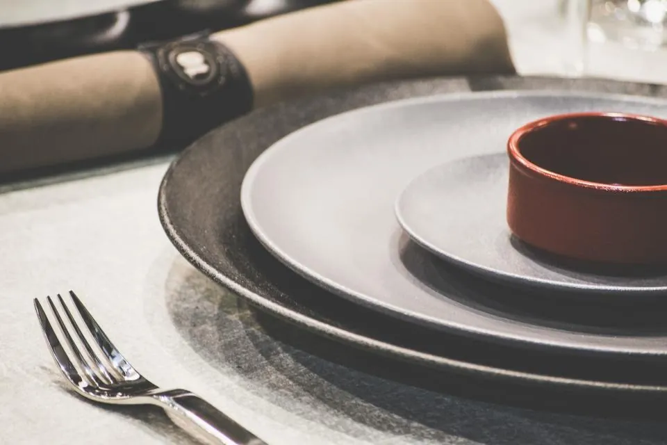 Slate Grey Stoneware Dinner Set
