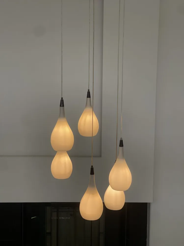 Teardrop Glass Pendant Cluster