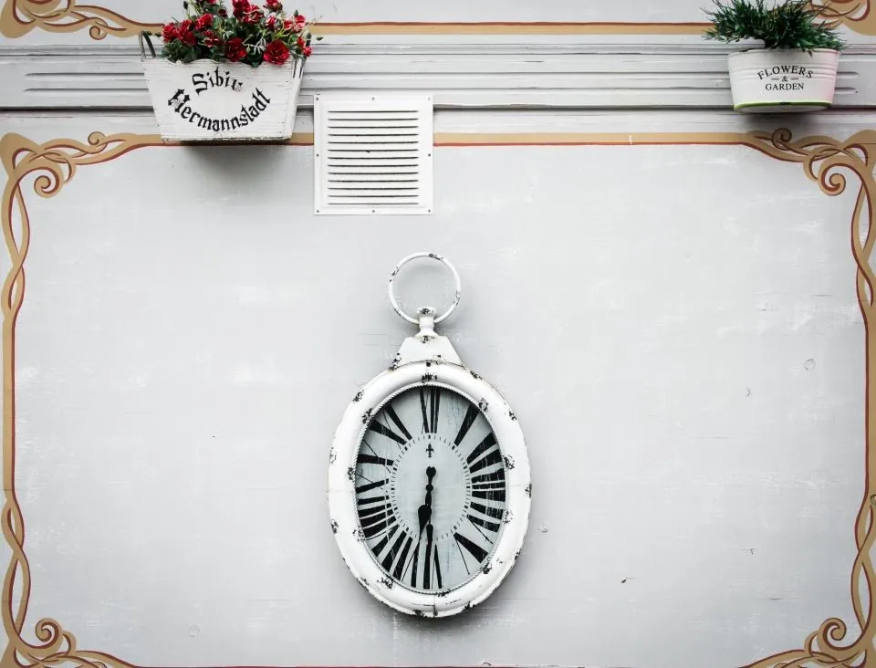 White Oval Wall Clock