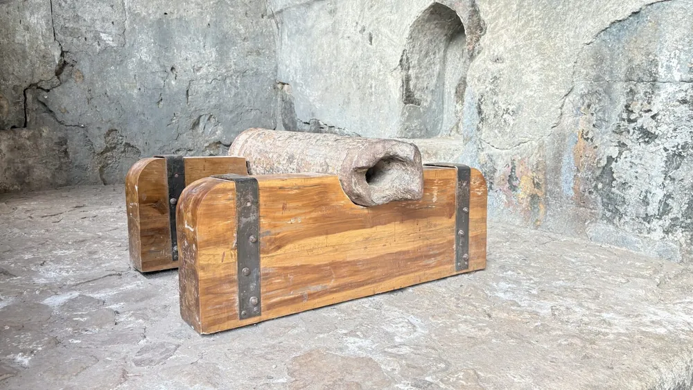 Wood Storage Crate with Iron Bands