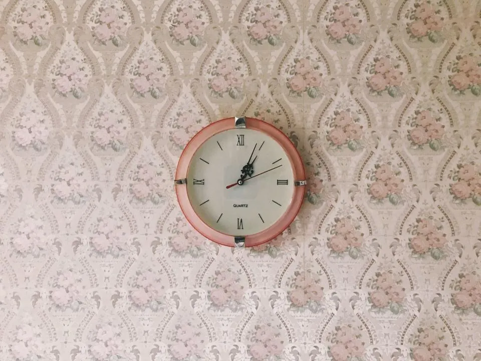 Blush Rim Wall Clock
