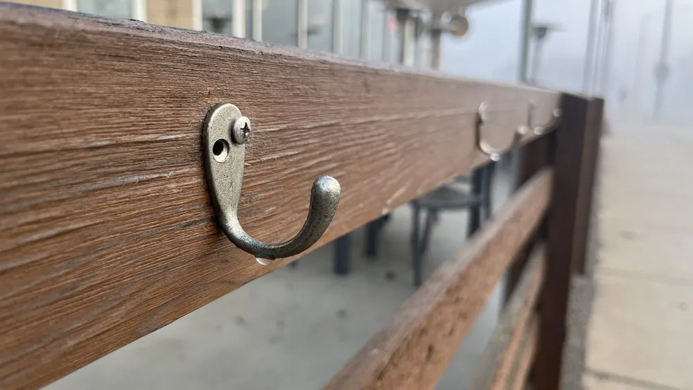 Brushed Steel Hook Rail