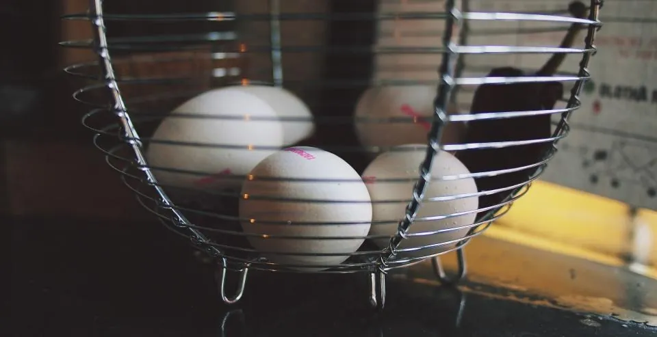 Chrome Wire Egg Basket