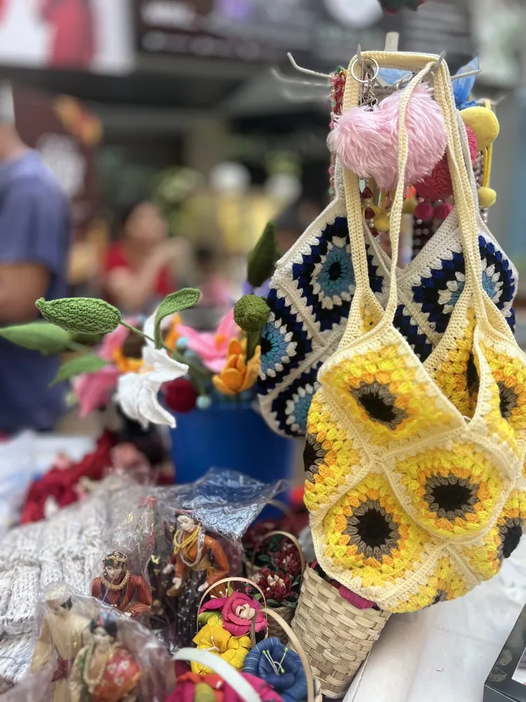 Crochet Sunflower Tote Bag