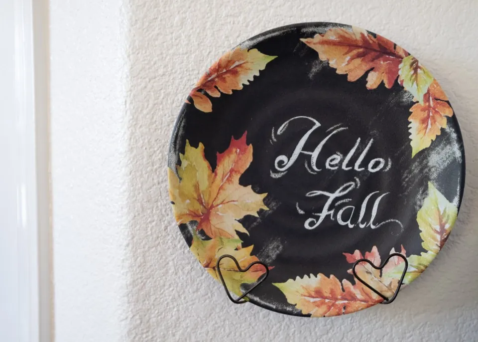 Hello Fall Decorative Plate