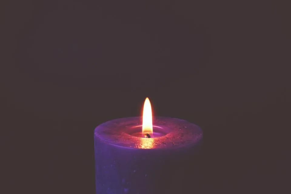 Lavender Pillar Candle, 3 x 4