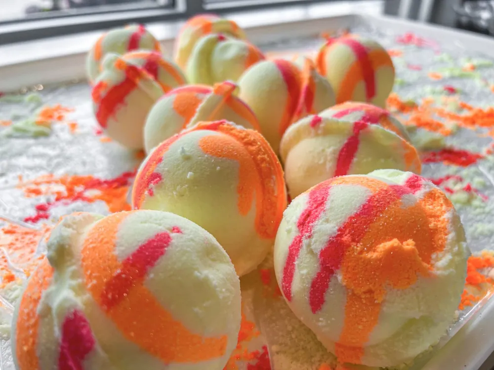 Marbled Citrus Bath Bombs, Set of 6