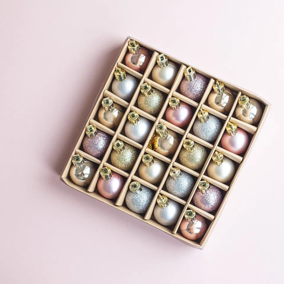 Pastel Ball Ornaments, Box of 25
