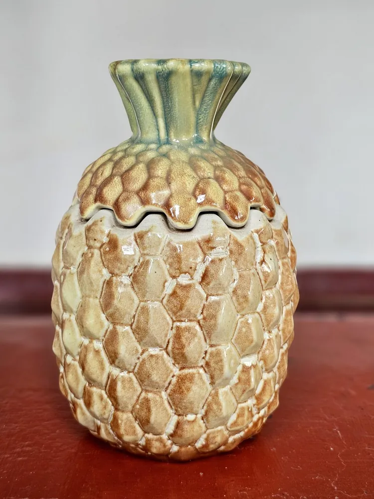 Pineapple Ceramic Jar with Lid