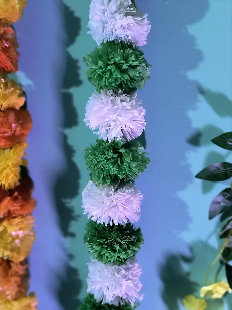 Pom-Pom Garland, Lavender & Green
