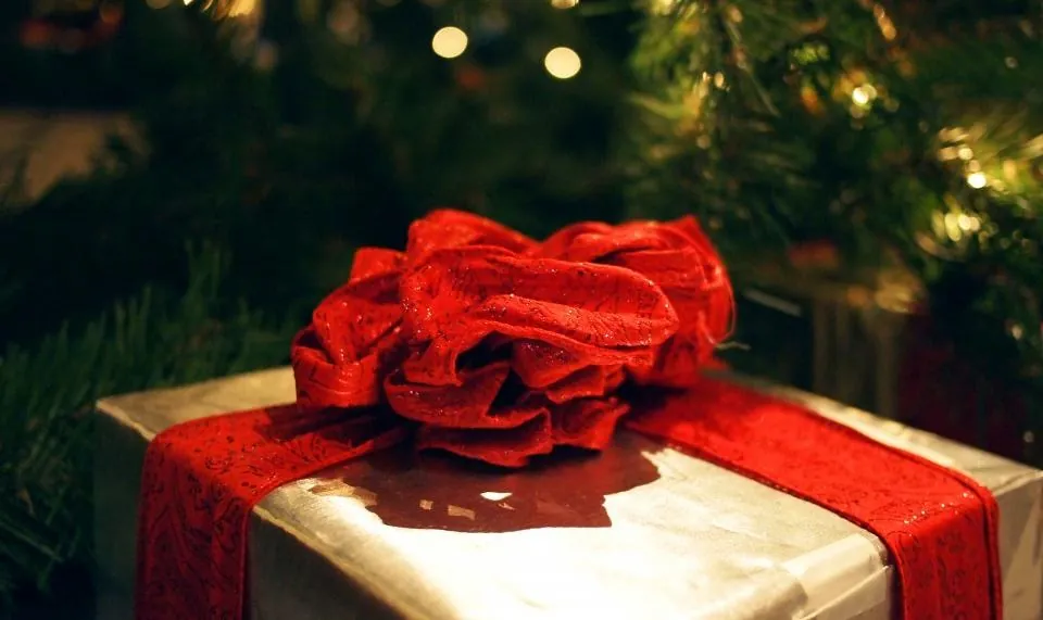 Red Satin Gift Bow, Large