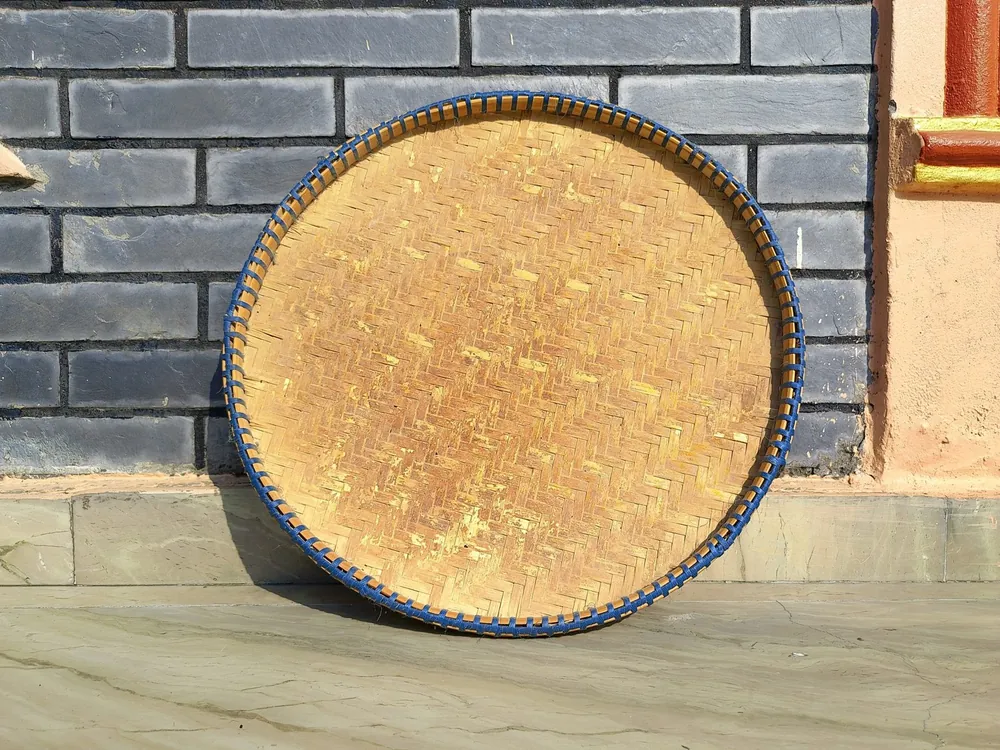 Round Woven Serving Tray