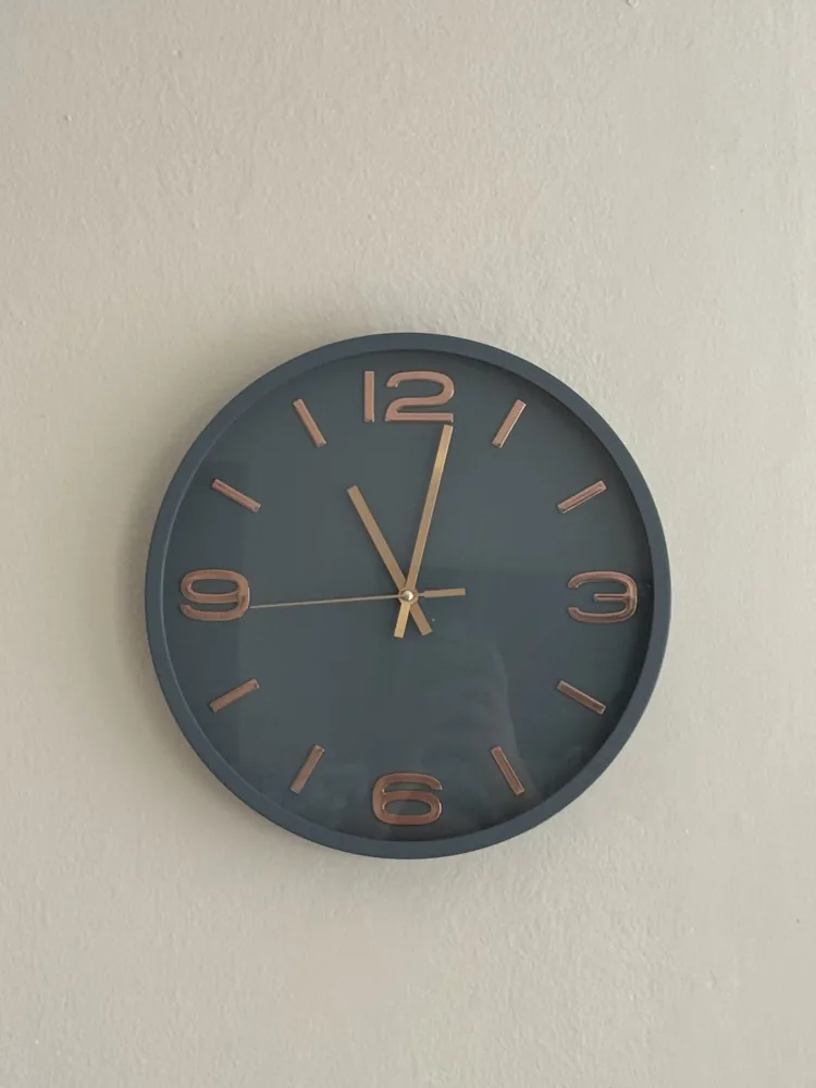 Slate Blue Copper Numeral Clock