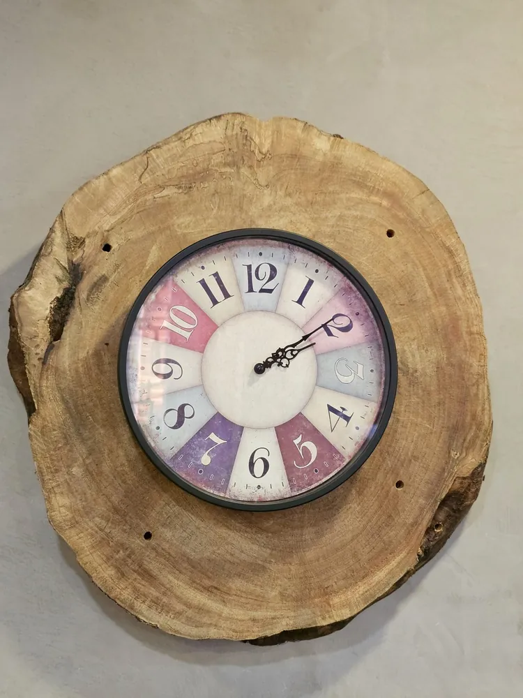Wood Slice Wall Clock